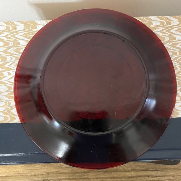 Vintage Anchor Hocking Royal Ruby Red Glass Tea Coffee Cup Mug and Saucer - Picture 7 of 11